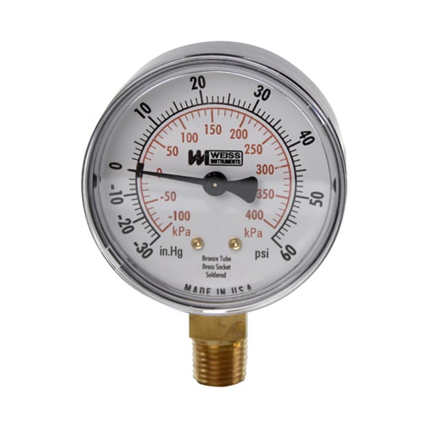Compound Gauge 2-1/2, 30Vac-60Psi